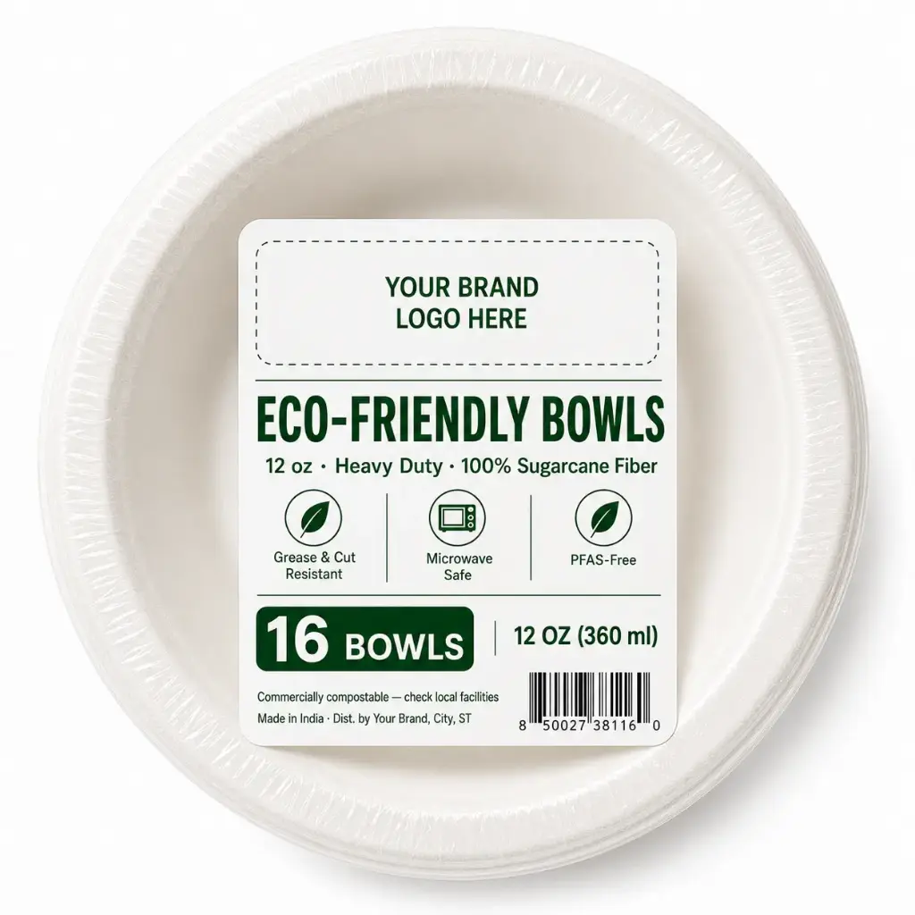 Eco-friendly Bowl 12 Oz, 16-ct per pack | 45 Packs/Case