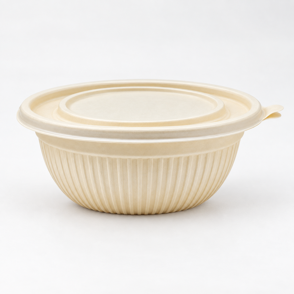 350 ml Round Corn Starch Bowl with Lid [1250/box]