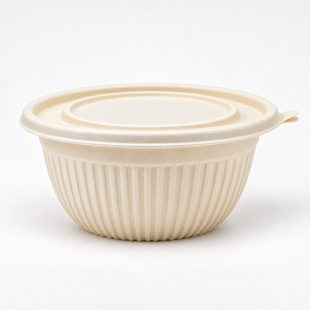 650 ml Round Corn Starch Bowl with Lid [600/box]