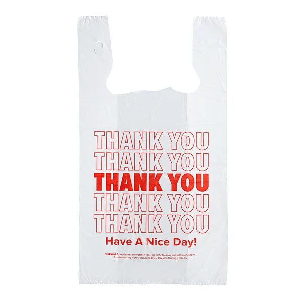 [PI-PTB-001] 1/6 Grocery HDPE T-Shirt Carry Bag, 0.55 mil [1,000 per case]