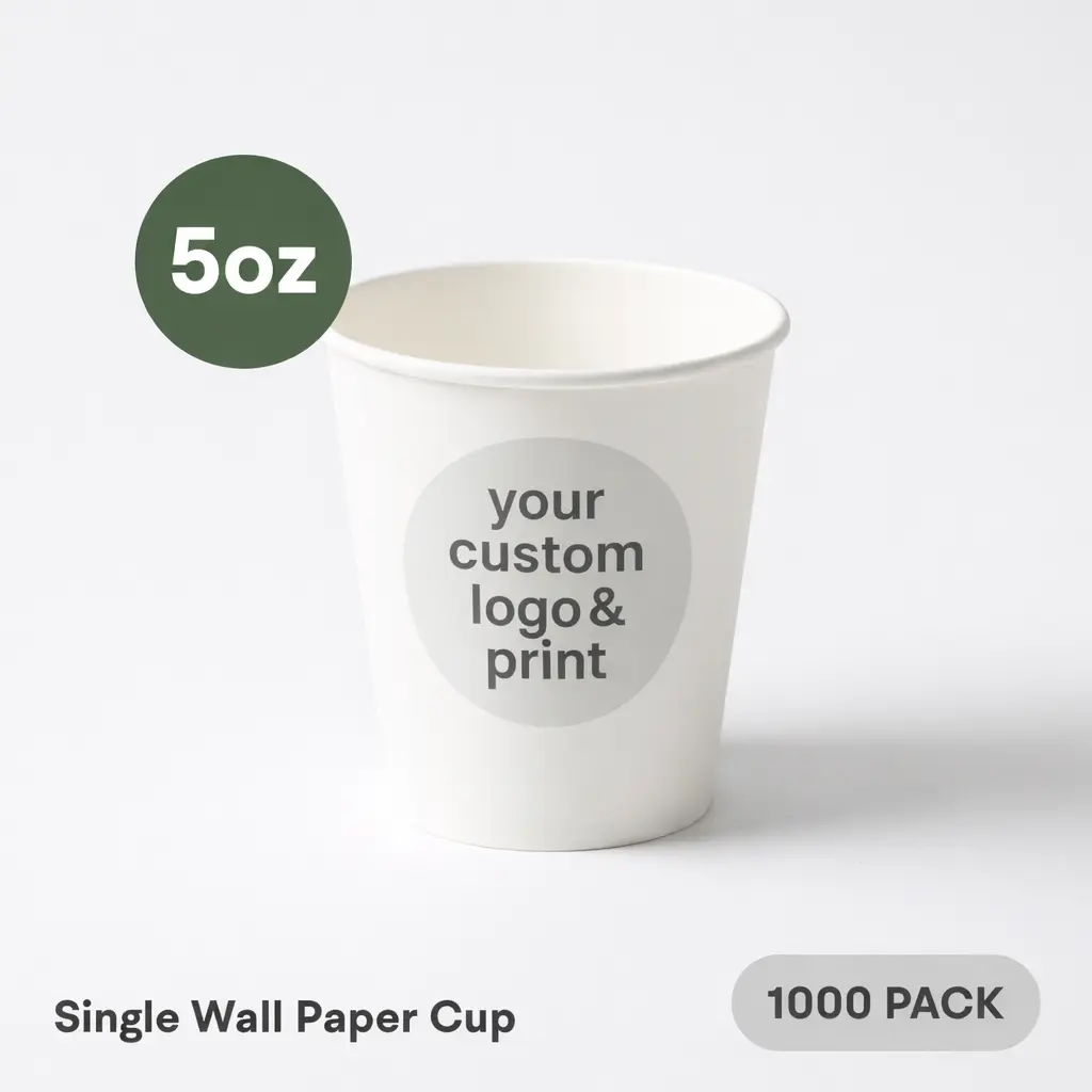 [SP-05-PR] 5 OZ Paper Cup Single Wall (150 ML) (Colour) [1000 per case] Printed Disposable