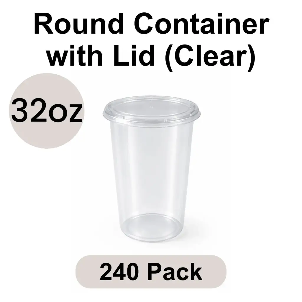 32oz Deli / Soup Container with Lid 240pk [Deli-32]