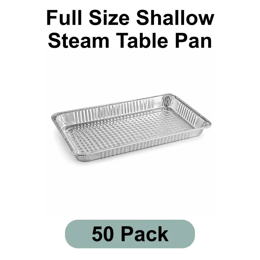[AF-050] Full Size Shallow Steam Table Pan Aluminum Foil 50pk