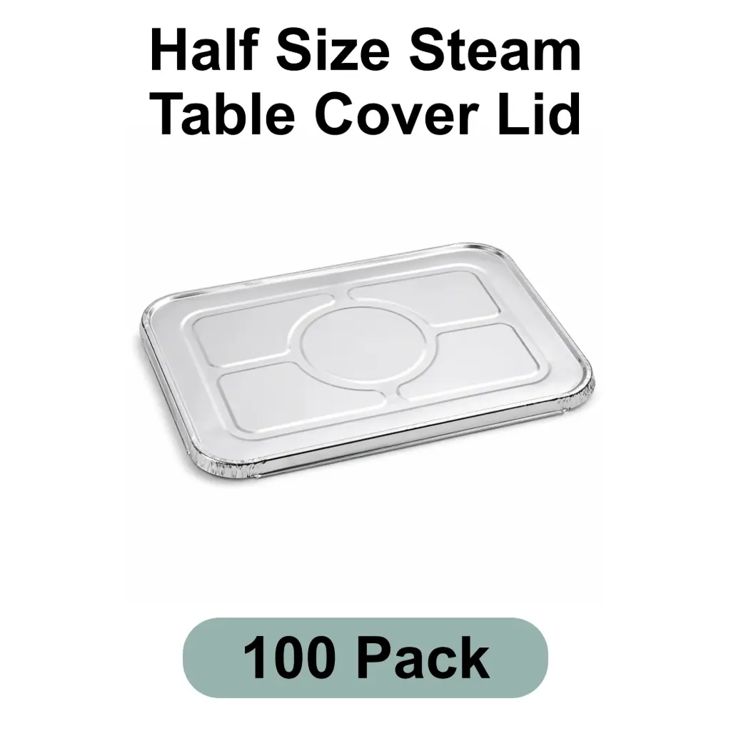 Half Size Steam Table Cover Lid Aluminum Foil 100pk