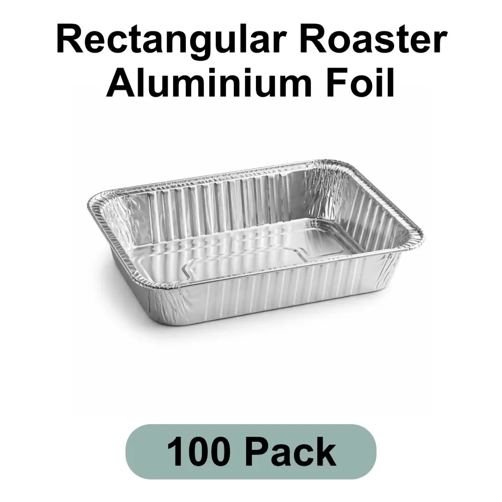 [AF-100-5] Rectangular Roaster Aluminum Foil 100pk