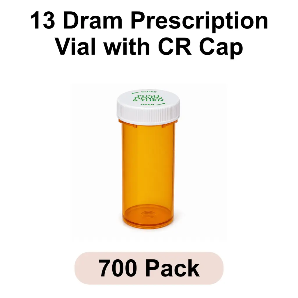 [VL-00-CL-2] 13 Dram Prescription Vial with CR Cap 700pk