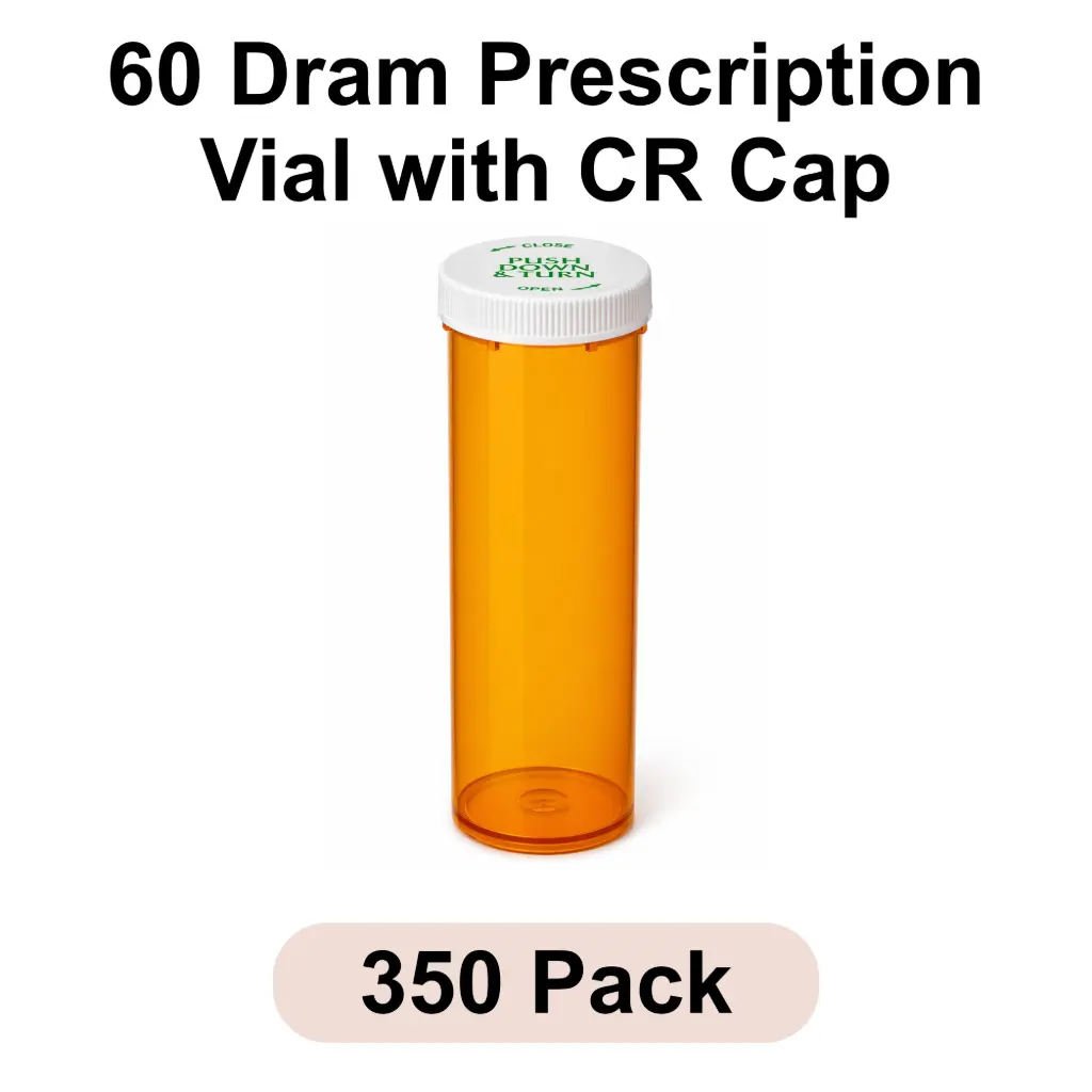 60 Dram Prescription Vial with CR Cap 350pk