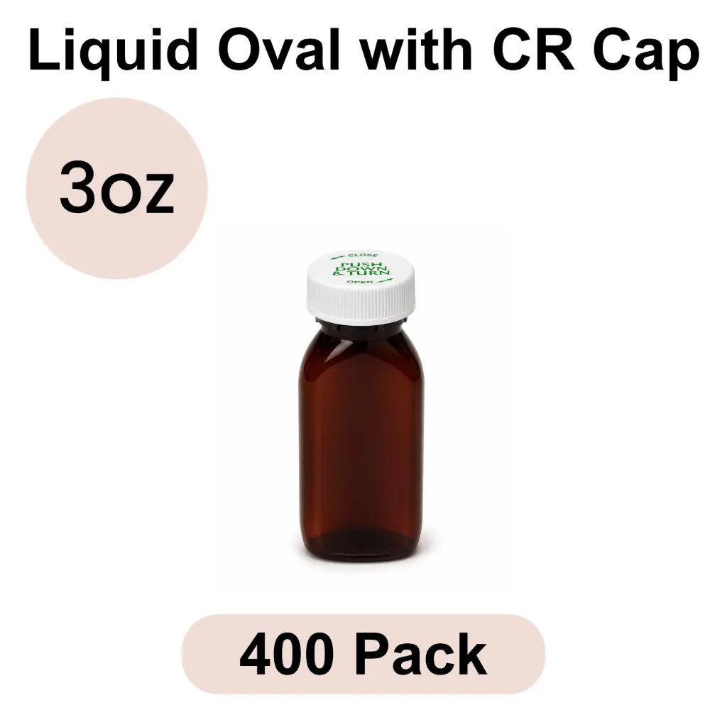 [OV-03-CL] 3oz Liquid Oval with CR Cap 400pk
