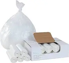 40" x 48" 16 Mic  Can Liner (Clear) [250 pack 10 Rolls x 25 Bags ] Heavy Duty 40-45 Gallons High Density Poly Ethylene